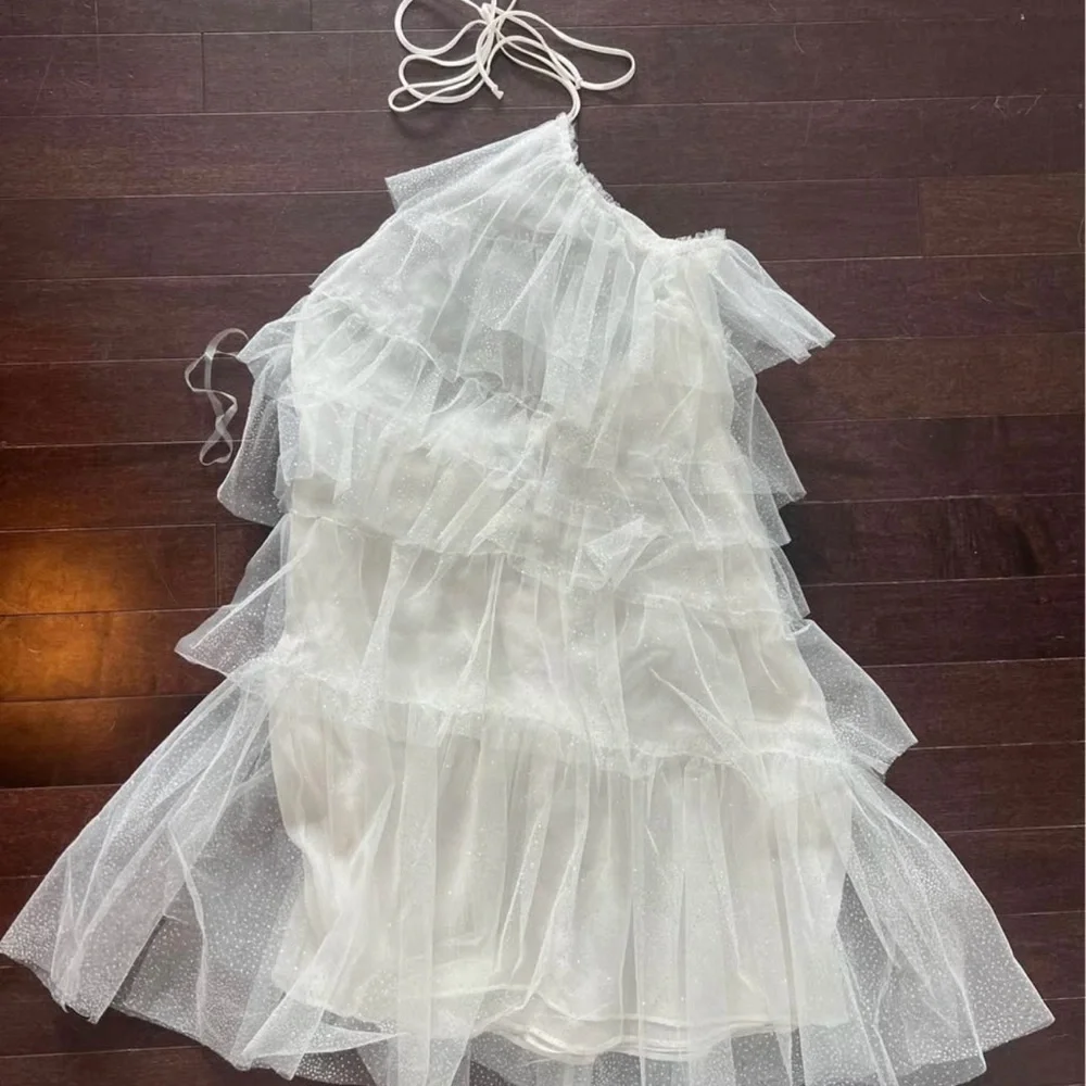 Ruffle White Layered Mini Dress from The Bar - Picture 2 of 2